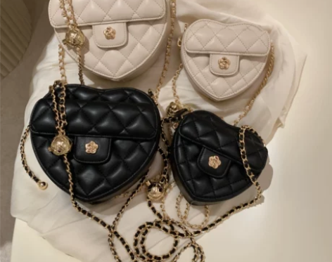 【南风】桃心菱格链条包包女夏季2022新款...