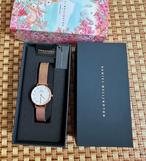 dw手表女 PETITE系列优雅流金石英女...