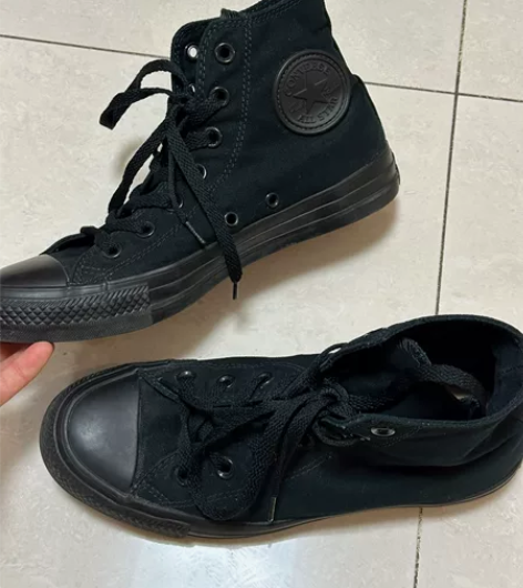 〖闲置〗匡威黑色经典高帮37.5正品 37...