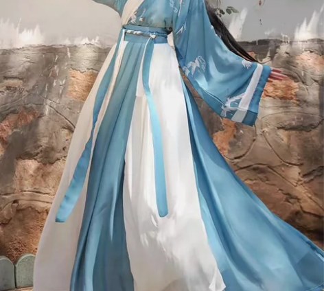 春夏款齐腰交领一片式晋制汉服4.5米摆 九...