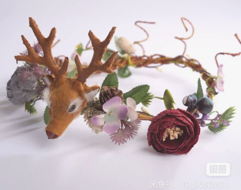 全新女童发饰森林系头饰儿童舞蹈走秀演出配饰...