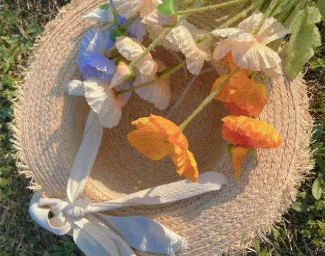 6支24朵虞美人仿真花，植绒的很好看 ，卧...