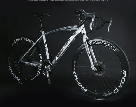 变速死飞自行车实心胎活飞肌肉公路赛车网红超...