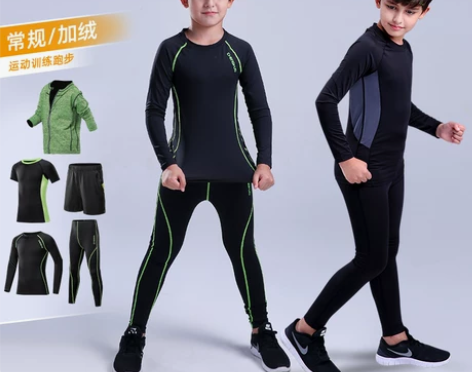 儿童紧身衣训练服秋冬运动套装打底服篮球足球...