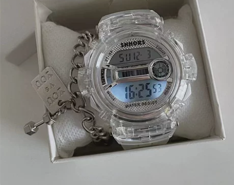 透明手表女款高颜值百搭小众初高中学生网红独...