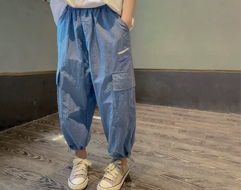 女童防蚊裤薄款春夏季儿童八分裤子百搭休闲运...