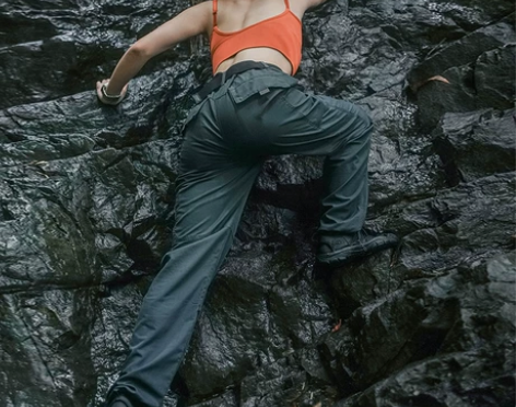 速干裤美式工装裤新款女秋季徒步登山裤复古户...