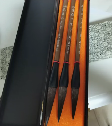 鼠须毛笔，黄山杨文笔装，大京斗、中京斗、小...