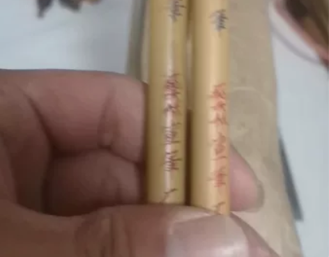 老毛笔宣笔，鼠须屏笔，上下牛角顶头纯鼠须老...