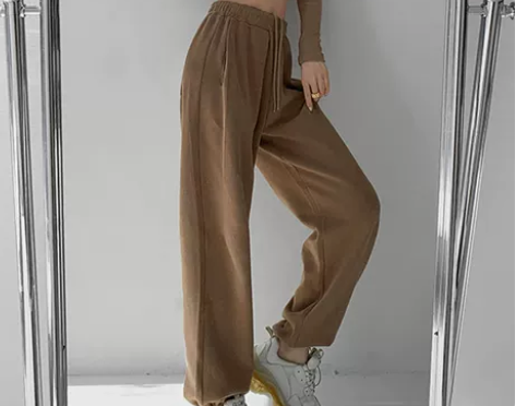 胖妹妹美式欧美炸街运动裤女墨绿色裤子梨形身...