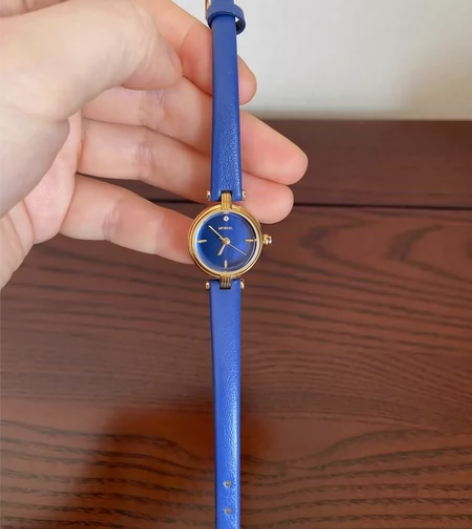 Morna小众品牌日本机芯法式午夜蓝真皮石...