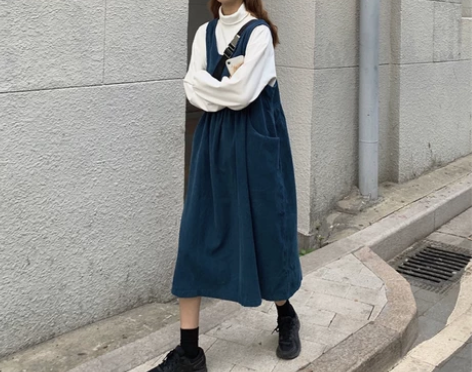 秋季2022新款复古法式灯芯绒减龄宽松高腰...