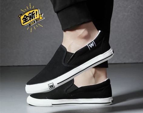 【春季上新】帆布鞋男低帮懒人鞋百搭板鞋乐福...