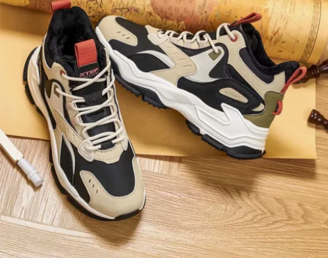 特步赤岩男鞋大棉鞋冬季新款休闲鞋保暖加绒加...