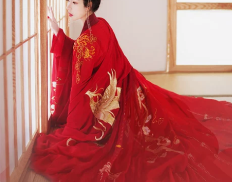 凤求凰-原创大袖衫汉服女套装对襟齐腰襦裙花...