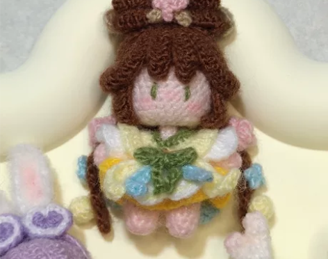 手工钩织熊孩子 蔡文姬花朝如约 感兴趣的话...