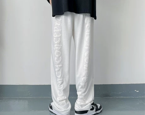 卫裤男秋季潮流宽松直筒阔腿九分裤港风百搭帅...