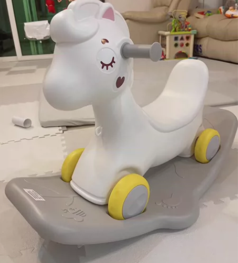 澳乐摇摇马平衡板木马儿童溜溜车宝宝二合一周...