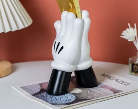 拜金米奇手创意摆件发财手开业招财可爱卡通装...