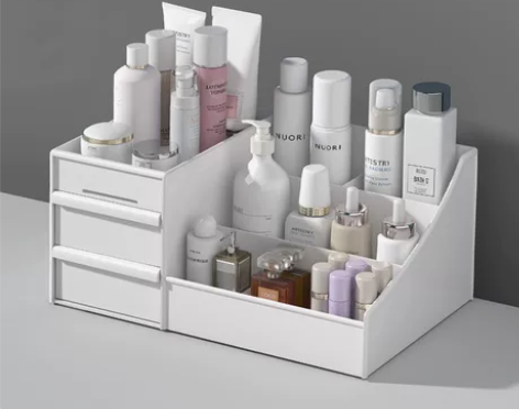 大学生抽屉式化妆盒 梳妆台桌面化妆品收纳盒...