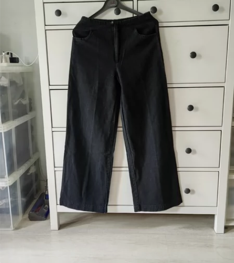 水洗棉麻高腰阔腿女裤质地厚民族风茶服风，很...