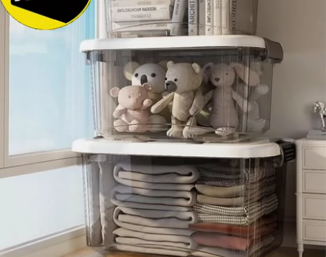 【全新包邮】塑料透明收纳箱大容量特大号收纳...