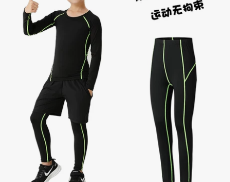 篮球打底裤 篮球足球儿童健身运动紧身裤男跑...