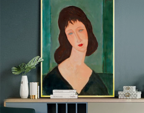 复古人物装饰画 莫迪里阿尼客厅肖像小众挂画...