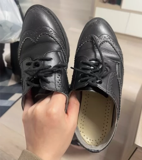 布洛克皮鞋 跟高5cm 36码 感兴趣的话...