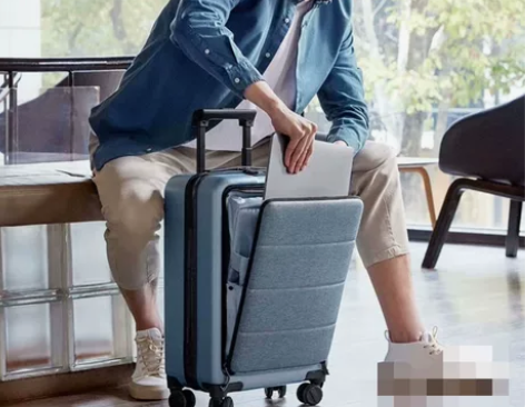 90分行李箱轻商务前开盖拉杆箱轻音可登机旅...