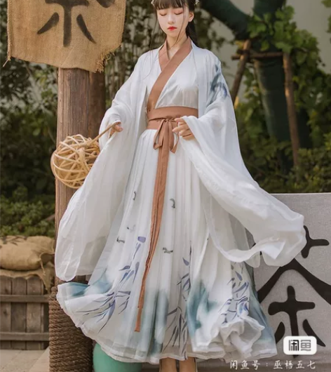 如梦见汉服，山河 魏晋风 大袖衫（领口出有...