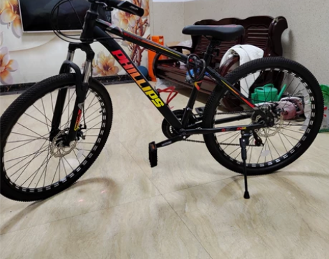 菲利普自行车九成新，骑过三次，闲置了。可小...