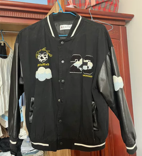 感纯欲风外套女潮ins秋冬款大码MM棒球服百搭宽松夹克女外穿...