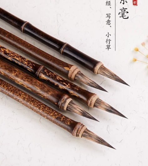 六品堂蝇头小楷毛笔纯紫毫狼毫兼毫小号毛笔小...