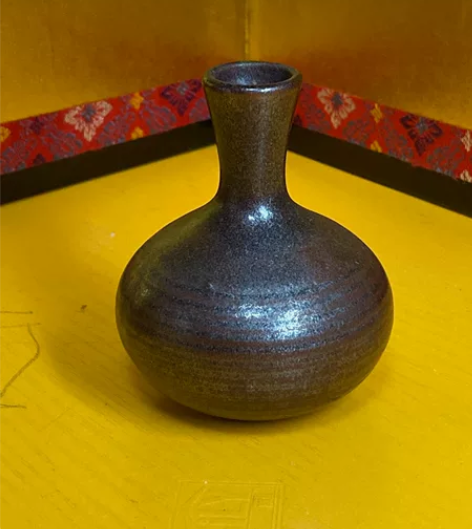 迷你小花器 花瓶 陶胎 摆件 茶宠 品相如...