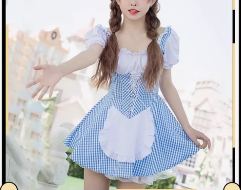 白泽洛丽塔洋装二次元cosplay女仆装L...