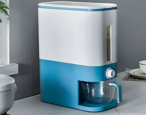 加厚计量米桶家用大米杂粮收纳箱20斤装密封...