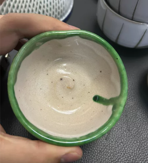 挂釉手捏陶杯，姹寂风 ＃有田烧.清水烧.平...