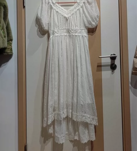 商场专柜六百多买的长款雪纺裙，挥泪甩，长裙...