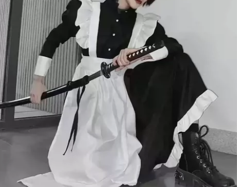 女仆装男穿cosplay可爱日系洛丽塔裙动...