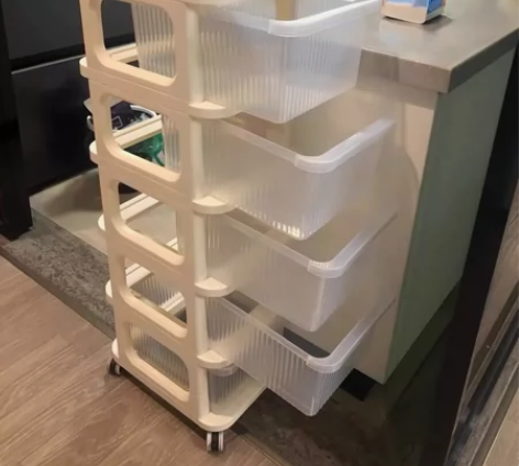 【厂家直销】夹缝 小推车 厨房 落地 置物...