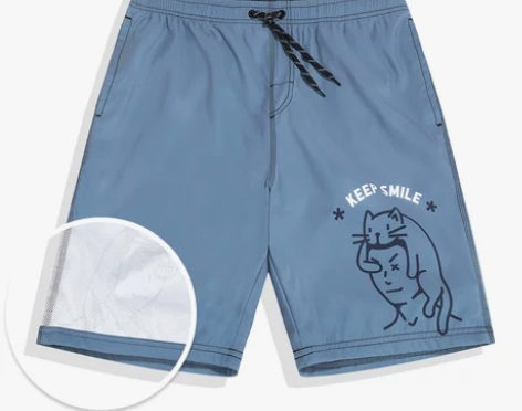 海边度假男士沙滩裤可下水速干防尴尬游泳裤宽...