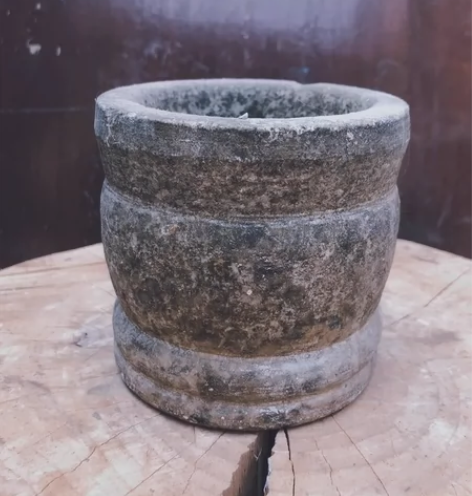 天然青石捣蒜器捣药研磨充大蒜罐 没有蒜锤子...