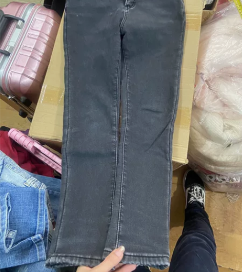 加绒加厚铅笔裤 牛仔裤 烟管裤 休闲裤 超...