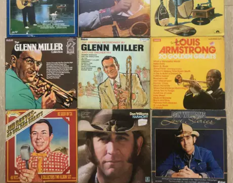 12寸黑胶唱片 爵士乡村民谣音乐 5张 欧...