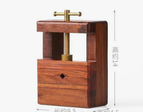 红木雕刻工艺品酸枝木质印章夹篆刻印床刻床夹...