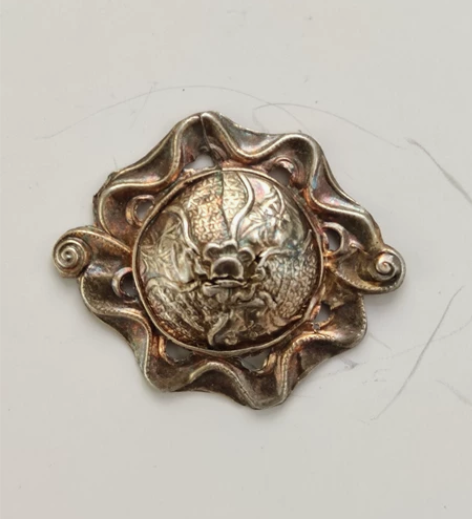 老物件老银器：老银饰绣球一个，工艺好，老银...