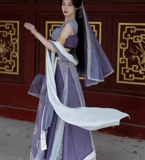 捌伍柒原创琼瑶公主异域风敦煌飞天改良汉服女...