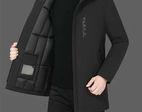 啄木鸟羽绒服男中长款冬季中老年爸爸装加厚保...