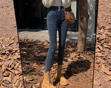 牛仔裤女 牛仔裤女裤高腰女小脚裤2023年...